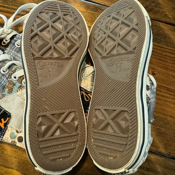 RARE Converse Knee High XXHI Patchwork sneaker Women's S6 UNIQUE & CUTE VINTAGE - Picture 4 of 16